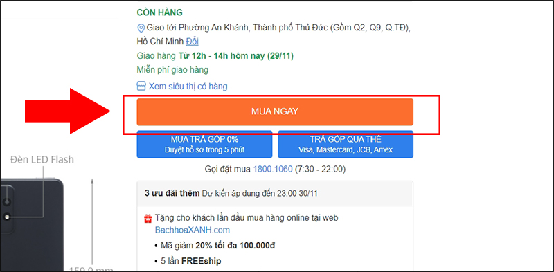 Chọn Mua ngay